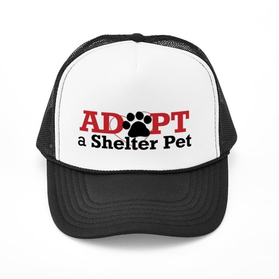 CafePress - Adopt A Shelter Pet - Adjustable Unisex Printed Trucker Hat with Mesh Back