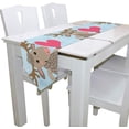 thumbnail image 3 of ColourLife Table Runner Valentine's Day Cute Deer Washable Table Cloth Runner for Holiday Home Wedding Table Top Decoration 13x70 Inches, 3 of 5