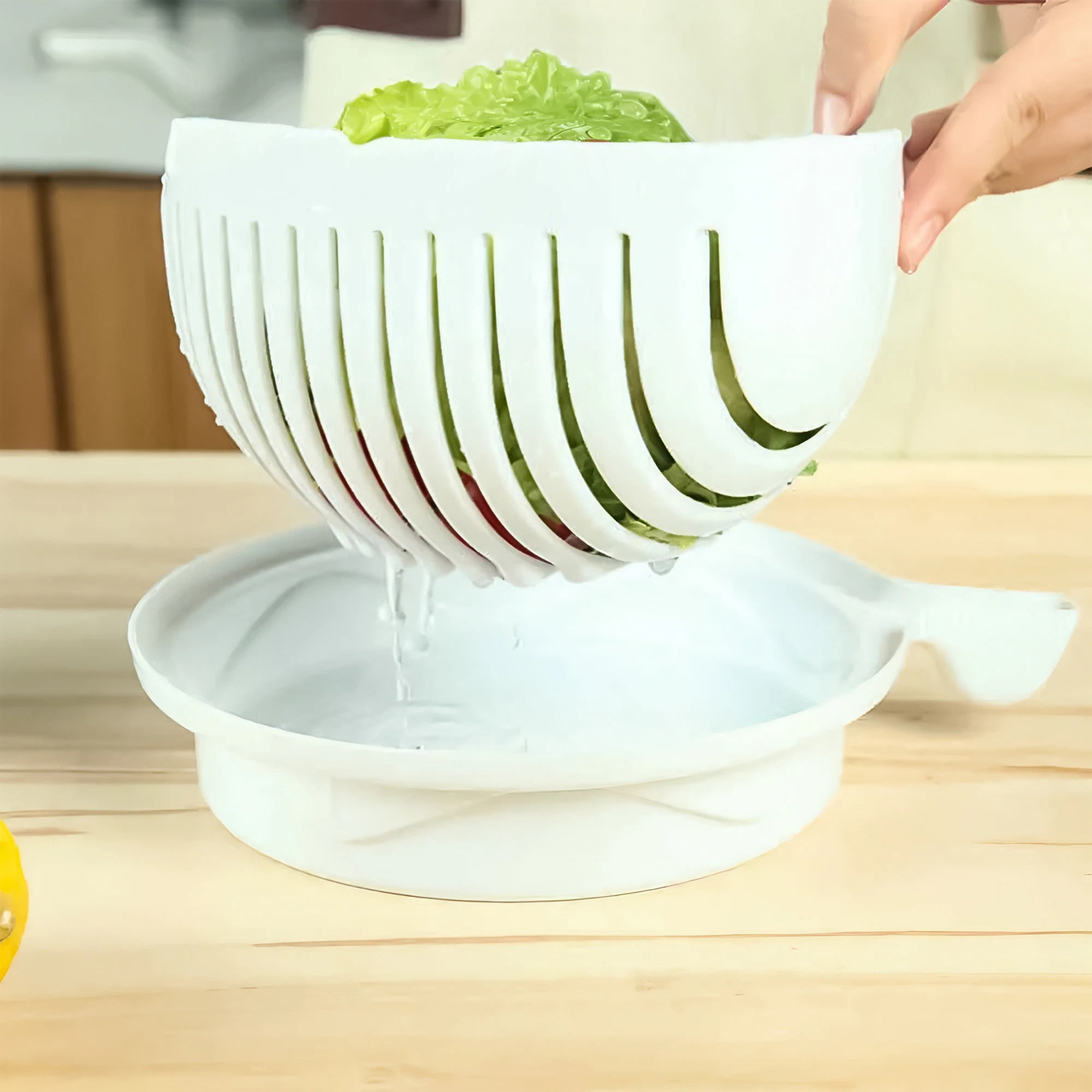 F1-834 New Design Fruit Vegetable Quick Chop Salad Cutter Bowl Fast Fresh  Salad Slicer Salad Chopper with Fun Easy Speed