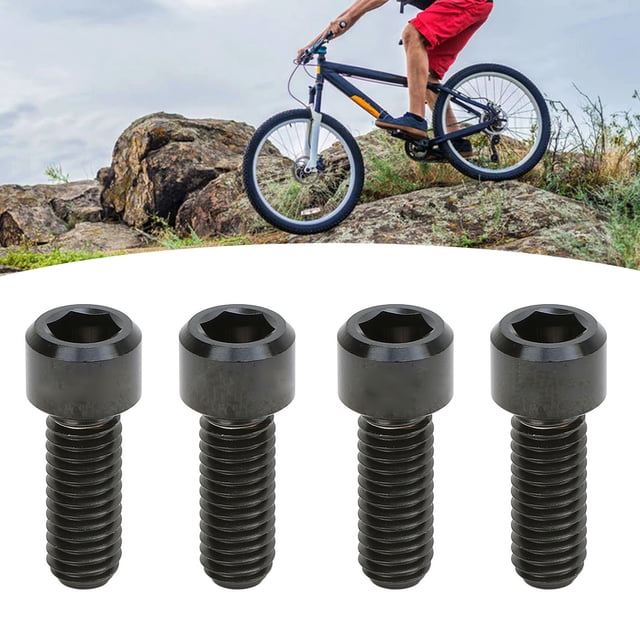 4 Pcs Bikes Disk Brake Caliper Screw, M6x16mm Ti Alloy Cycling Brake Clamp Fixing Bolt Replacement