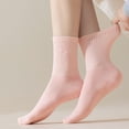 thumbnail image 6 of Wowstyle Womens Sheer Socks Casual Ankle Socks Breathable Cool Knit Cotton Crew Thin Sock 5 Pack, 6 of 6