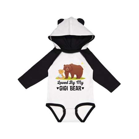 

Inktastic Gigi Bear Loves Me Grandson Gift Gift Baby Boy or Baby Girl Long Sleeve Bodysuit