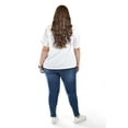 thumbnail image 3 of Blusa estampado unico Roman Fashion /Tallas Extras, 5108 (Blanco) blanco 40, 3 of 6