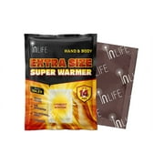 InLife Extra Size Super Warmer for Hands and Body, Wider Area Covered, Outdoor and Indoor, Air-Activated, Consistently Long Last for 14 Hours, Odorless, 30 Packs