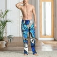 thumbnail image 2 of Rateoe Blue and White Butterflies Pattern Men’s Ultra-Soft Comfy Pajama Lounge Pants Sleepwear,Comfortable Lounge Wear,lightweight Pajamas, Casual Home Wear-Large, 2 of 6