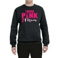 thumbnail image 2 of I Wear Pink for My Mom Survivor Awareness Unisex Crewneck Graphic Sweatshirt, Black, Small, 2 of 3