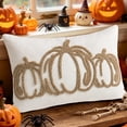 thumbnail image 6 of Btomtd Throw Pillow Covers 12 x 20 Inch, Tufted Embroidered Pumpkin Thanksgiving Fall Cushion Cases, Pillow Covers for Sofa Couch Bedroom, Khaki, 6 of 6