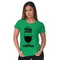 thumbnail image 3 of Come to the Darkside We Have Coffee Womens Fitted Plus Size Graphic Tee Brisco Brands 2X, 3 of 5