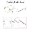thumbnail image 6 of LUFF Rimless Reading Glasses for Women Blue Light Blocking,Fashion Metal Computer Readers,Frameless Eyeglasses Anti Eyestrain, 6 of 6