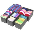 thumbnail image 2 of Simple Houseware Caja De Almacenamiento De Tela Plegable, Armario, Cómoda, Cajón, Organizador, Cestas Para Ropa Interior, Sujetadores, Gris Oscuro (Juego De 6), 2 of 3