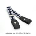 thumbnail image 5 of Guardurnaity Cinturón elástico ajustable sin hebilla, accesorios de ropa elástica, suministros de armario de piel sintética para niños y niñas Cinturones cuadros negros morados, 5 of 5