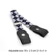 thumbnail image 2 of Guardurnaity Cinturón elástico ajustable sin hebilla, accesorios de ropa elástica, suministros de armario de piel sintética para niños y niñas Cinturones cuadros negros morados, 2 of 5