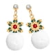 thumbnail image 4 of Pendientes Navideños de Joyería para Niñas y Mujeres perfecl Pompón 1pcs, 4 of 8