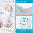 thumbnail image 3 of Protector de colchón Lunsing Queen, impermeable y transpirable, blanco, 3 of 7
