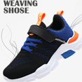 thumbnail image 5 of Ticikt Kids Mesh Sneakers Breathable Hook and Loop Lightweight Running Tennis Shoes for Boys Girls Outdoor Training Sports,Blue,Size:2.5, 5 of 9