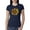 Navy, variant on Sunflower Animal Print Fashion Womens Slim Fit Junior Tee, Royal, X-Large