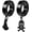 Black-Asymmetry Skull Ghost Hand, variant on Unisex punk hip-hop stainless steel lightning bolt pendant earrings in silver, black, and gold clasps, suitable as a gift for women and men.