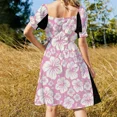 thumbnail image 3 of Rosa hibisco tropical aloha Hawaii coco chica estética funda de iPh vestido sin mangas vestido suelto de mujer vestidos vestido, 3 of 5