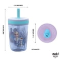 thumbnail image 5 of Zak Designs Disney Frozen II Movie Kelso Juego de vasos, tapa de rosca a prueba de fugas con pajita, hecho de plástico duradero y silicona, paquete perfecto para niños (Frozen 2 Olaf, 15 oz, sin BPA,, 5 of 5