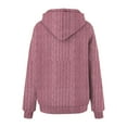 thumbnail image 6 of Pxxlle Plus Size Hoodie for Women Oversized Long Sleeve Hooded Sweatshirts Trendy Knit Jacquard Hoodies with Pockets Pink S, 6 of 8