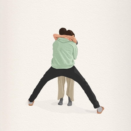 Tall Boyfriend Funny Romantic Bedroom Poster, Unframed Canvas 8x10in