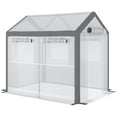 thumbnail image 2 of Outsunny Walk-In Tunnel Greenhouse with Windows, Mesh Doors, Weather Cover, 2 of 9