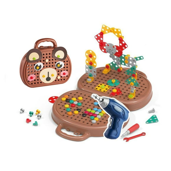 AMERTEER Boîte à Outils de Réparation pour Enfants Jouets Garçon Menuisier Ensemble de Boîte à Outils de Réparation Jouet Éducatif en Bois