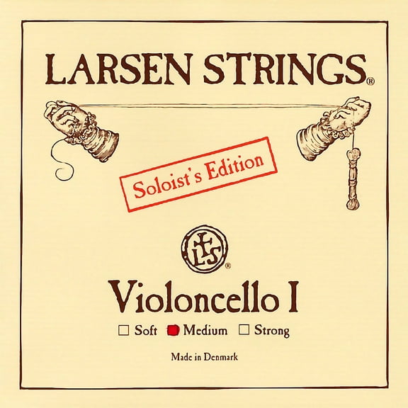 Larsen Strings Soloist Edition Cello A String 4/4 Size, Medium Steel, Ball End