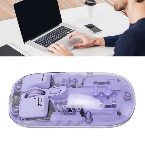Ratón De Juego Inalámbrico, BT 5.0/2.4G 2 Modo USB óptico RGB Compact Y MOU Portátil Para Computadoras Portátiles, Seguimiento Suave, LED Silencioso Recargable