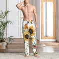 thumbnail image 2 of Fotbe Sunflowers Leaves And Birds Pantalones de Pijama para Hombre, Pantalones de Dormir, Pantalones de Casa con Cintura Ajustable y Bolsillos-Medium, 2 of 6