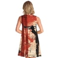 thumbnail image 2 of Bixox Robe Sans Manches à Imprimé Art Trompette Rouge pour Femmes avec Poches, Robe Débardeur Décontractée Longueur Genou pour l'Été-Petite, 2 of 7
