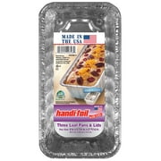 Handi-Foil Aluminum Loaf Pans with Lids, 3 Count, Disposable for Easy Clean up 8" x 3.875" x 2.4"