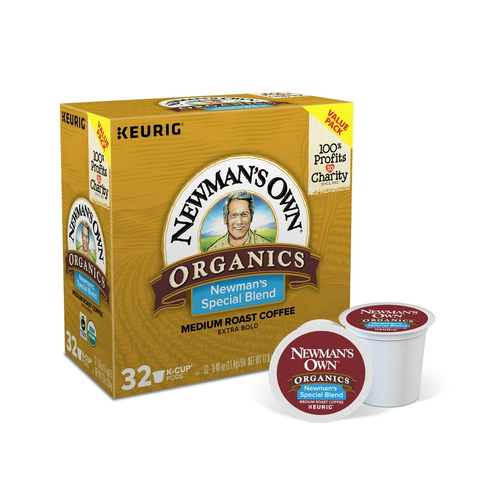 Newman's Own Organics Special Blend KCup Coffee Pods, Medium Roast, 32