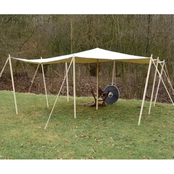 3x3 Meter Waterproof Camping Canopy Tent, 425 GSM Heavy Duty Outdoor Awning Shelter for Camping, Events, Hiking & Reenactment