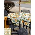 thumbnail image 5 of Outdoor Tablecloth with Umbrella Hole for Patio/Picnic/Party/Camping, Orange Waterproof Table Cloth Square Cover Washable, Green Botanical Watercolor Summer Fruits (54"x 54"), 5 of 9