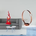 thumbnail image 2 of Conjunto de esculturas de fuego abstractas, estatua de arte abstracto, soporte para botellas, soporte de hierro, estante, adorno de resina, decoración, 2 of 8