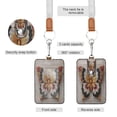 thumbnail image 2 of PU Leather Badge Holder ID Badge Holder with Lanyard for Cards & Credentials Gorgeous Colors Butterfly, 2 of 6