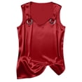 thumbnail image 5 of Kaemgyyd Silk Satin Tank Tops for Women Scoop Neck T Shirts Casual Camisole Sleeveless Clothes Summer Basic Tee, 5 of 6