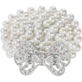 thumbnail image 2 of Zhengup Women Bridal Pearl Belt White Beaded Crystal Rhinestone Retro Waist Belt for Wedding Dress, 2 of 8