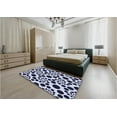 thumbnail image 4 of Ahgly Company Indoor Square Patterned Dark Slate Blue Area Rugs, 3' Square, 4 of 6