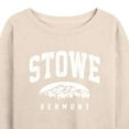thumbnail image 3 of Instant Message - Stowe Vermont - Women's Lightweight French Terry Long Sleeve Shirt, 3 of 6