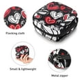 thumbnail image 3 of Sanitary Napkin Storage Bag, Graffiti with Seamless Red Hearts Portable Menstrual Pad Bag for Teen Girls Store Panty Liners Tampons Sanitary Pads for Women Ladies, 3 of 6