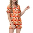 thumbnail image 2 of Luvoko Child Children DIY Anniversary Print Pajama Set Short Sleeve Button Up Top And Shorts, 2 of 5