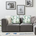 thumbnail image 3 of Awypu Throw Pillow Covers Green Leaf Watercolor Eucalyptus Branches Floral with Plant Objects on White Natural Greenery Twig Decor Cushion Case Square Pillowcase,2 Pcs, 3 of 6