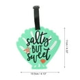 thumbnail image 2 of Unique Bargains 1 Pc Letter Shell Luggage Tag for Travelling Green Soft Rubber, 2 of 5