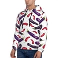 thumbnail image 2 of Hoodies for Men - Eggplant chili Print Long Sleeve Comfrt Men'S Fashion Hoodies & Sweatshirts, Sweatshirts for Men Hoodies Pullover Clothing Clothes with Pouch, 2 of 7