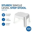 thumbnail image 2 of Gracious Living Plastic Antislip Step Stool, Holds up to 300 Lbs., White, 2 of 9