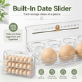 thumbnail image 5 of Ocalpur 30 Egg Storage Container, Automatic Flipping Egg Organizer for Refrigerator, Space‑Saving Kitchen Egg Storage Rack, 5 of 8
