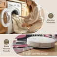 thumbnail image 5 of ODIKA 9'x12' Washable Area Rug Record Vinyl Mirrored Music Notes Grooves Concentric Player Dj for Master Suite, California King, Under Bed, Non-Shedding, Easy Care, 5 of 7