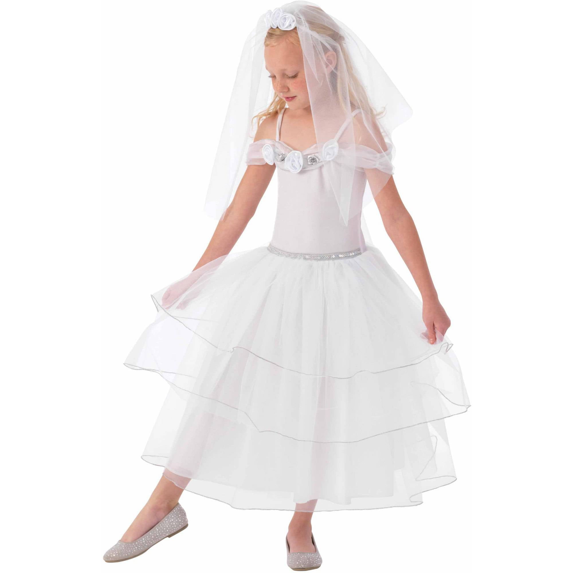 girls wedding dress costume